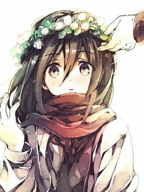 Pin by Midna on Attack on Titan | Pinterest An Anime, Flower Crown, Long Hair, Crown, Flowers, Hair, Anime