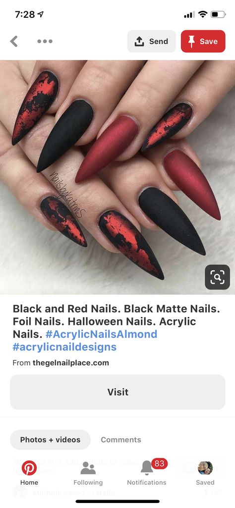 Hippie Nail Art, Batman Nails, Nail Stickers Designs, Vampire Nails, Stilleto Nails Designs, Gold Acrylic Nails, 3d Nail Designs, Witchy Nails, Matte Black Nails