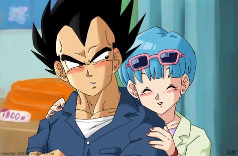 Vegeta Family, Couples Wallpaper, Dbz Vegeta, Image Dbz, Vegeta And Bulma, Chibi Couple, Dbz Characters, Gurren Lagann, Dragon Balls