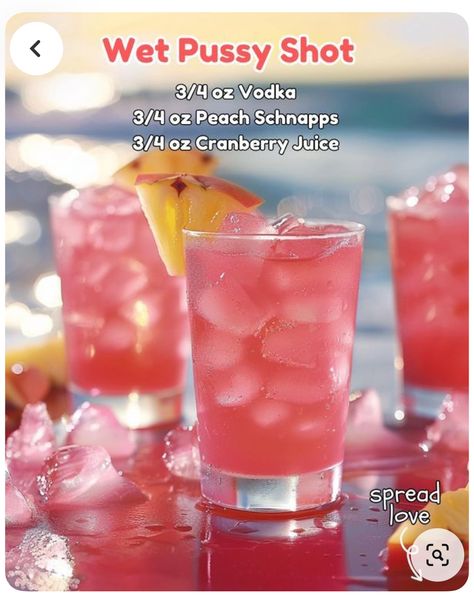 Peach Schnapps Drinks, Camping Cocktails, Mixed Drinks Alcohol Recipes, Alcoholic Shots, Mom Drinks, Giggle Water, Cold Coffee Drinks Recipes, Fun Halloween Drinks, Midnight Margaritas