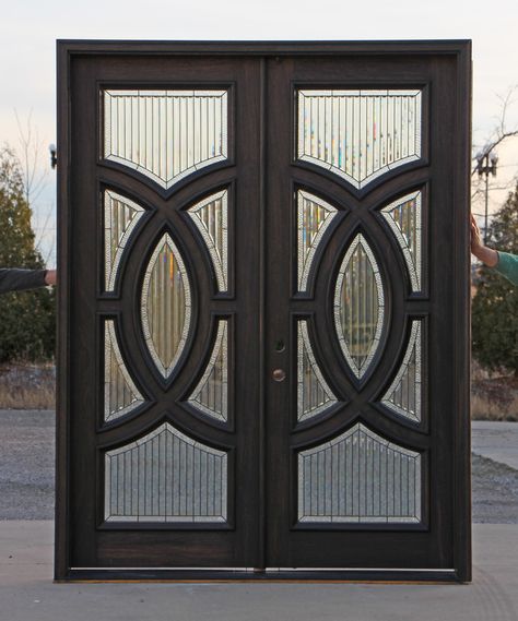 Exterior Double Doors, Cheap Garage Doors, Mahogany Exterior Doors, Vegas House, Mahogany Front Door, Rustic Doors Interior, Double Door Entryway, Modern Garage Doors, Double Doors Exterior