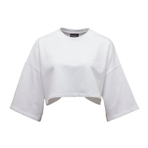 CROPPED CREW NECK T-SHIRT ($70) ❤ liked on Polyvore featuring tops, t-shirts, stretch crop top, crew neck t shirt, fleece tops, stretch top and crop top Crop Tops Shirts, Png Clothes, White Crop, Girls Fashion Clothes, Stage Outfits, Dream Clothes, Teen Fashion Outfits, Crop Shirt, Teen Fashion