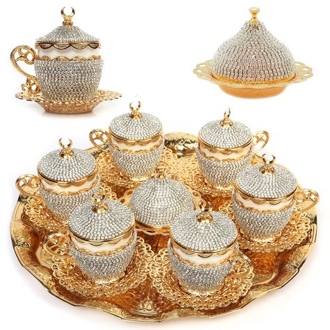 Arabic Tea, Paper Tea Cups, Turkish Coffee Set, Turkish Coffee Cups, Arabic Coffee, Coffee Espresso, Coffee Cup Set, Pearl Collection, Turkish Coffee