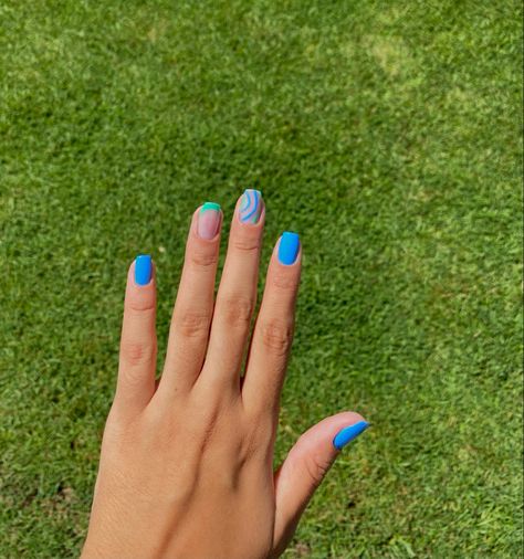 Blue And Green French Nails, Royal Blue And Green Nails, Blue And Green Wedding Nails, Blue And Green Nails Short, Light Blue And Green Nails, Blue And Green Nails Acrylic, Blue Green Nails Designs, Green And Blue Nails Designs, Blue And Green Nails Designs