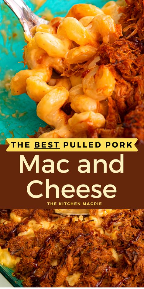 Pulled Pork Mac and Cheese Pulled Pork Mac And Cheese, Pork Mac And Cheese, Homemade Pulled Pork, Pulled Pork Leftover Recipes, Leftover Pulled Pork, Air Fryer Recipes Appetizers, Mac And Cheese Casserole, Pork Recipes For Dinner, Homemade Cheese Sauce