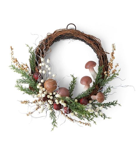 Halloween Eucalyptus Wreath, Christmas Card Wreaths, Antler Door Hanger, Wreaths With Mushrooms, Trending Fall Wreaths, Farmhouse Decor Fall, Small Fall Wreaths, Late Summer Wreath, Easy Christmas Wreaths To Make