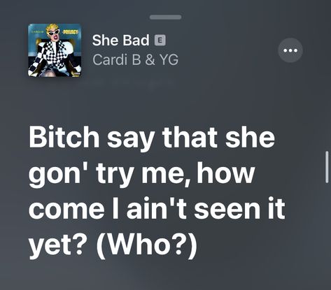 Get Up 10 Cardi B Quotes, Cardi B Lyrics Captions, Lil Baby Lyrics Captions, Thru Your Phone Cardi B Lyrics, Tomorrow 2 Cardi B Lyrics, Lyrics Aesthetic, Lyric Quotes, Rappers, Songs