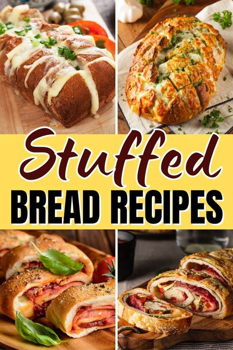 Stuffed Vienna Bread, Stuffed Bread Recipes Homemade, Specialty Breads Recipes, Bread And Dip Recipes, Ways To Use Italian Bread, Stuffed Bread Recipes Meat, Easy Stuffed Bread Recipes, Homemade Stuffed Bread, Italian Stuffed Bread Loaf