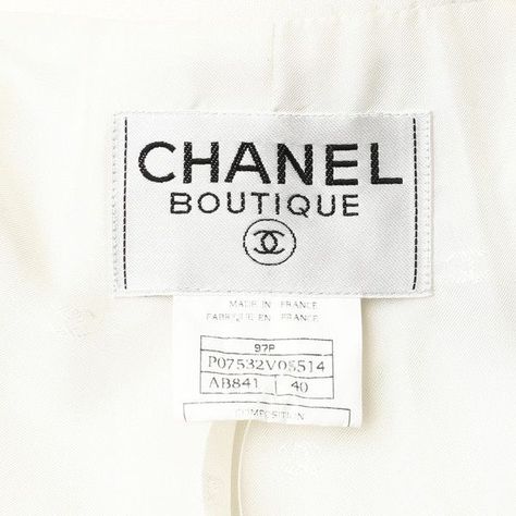 White Chanel Jacket, Off White Blazer, Prada Vintage, Chanel Boutique, Silk Blazer, Chanel Jacket, Baby Dresses, Vintage Labels, White Blazer