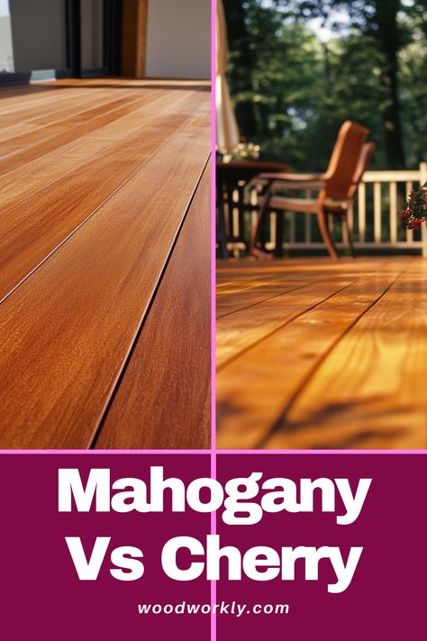 Choosing between mahogany and cherry? Discover the key differences in durability, appearance, and ideal uses to select the perfect wood for your project. Click to learn more! #MahoganyVsCherry #WoodTypes #Woodworking #DIYProjects #WoodComparison Cherry Wood Furniture, Black Cherry Wood, Cherry Cherry, Reddish Brown, Mahogany Wood, Fine Furniture, Cherry Wood, Types Of Wood, Furniture Making