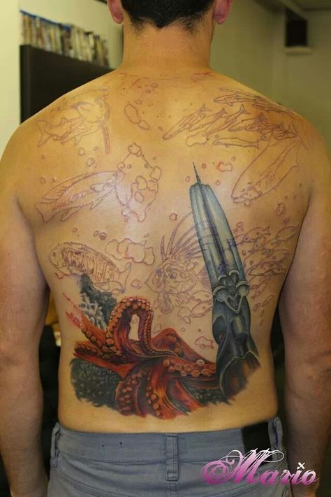 Spearfishing Spearfishing Tattoo, Underwater World, Watercolor Tattoo, Cool Tattoos, Tattoo Ideas, Graffiti, Tattoos, Quick Saves, Art