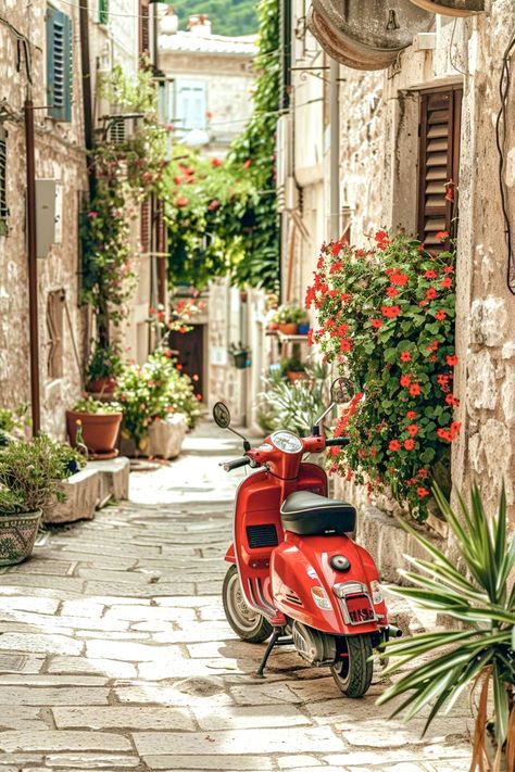 Red Vespa, 10 Days In Italy, Villas In Italy, Tuscany Villa, Italian Vacation, Places To Rent, Italy Itinerary, Italian Countryside, Italy Travel Tips