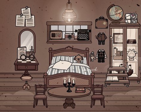 📰 - Misty Cottage Dark Academia Toca Boca House, Misty Cottage Toca Boca Bedroom, Toca Boca Room Ideas Misty Cottage Bedroom, Toca Boca Misty Cottage House Ideas, Toca Boca Room Ideas Misty Cottage, Misty Cottage Toca Boca, Toca Boca Misty Cottage Ideas, Toca World House Ideas, Toca Rooms