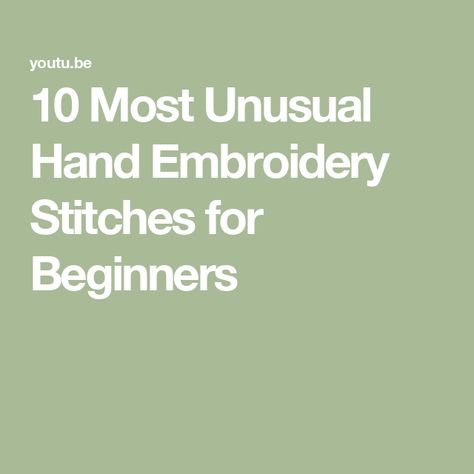 10 Most Unusual Hand Embroidery Stitches for Beginners Embroidery Stitches For Beginners, Basic Hand Embroidery Stitches, Chevron Stitch, Feather Stitch, Embroidery Sampler, Herringbone Stitch, Basic Embroidery Stitches, Different Stitches, Types Of Embroidery