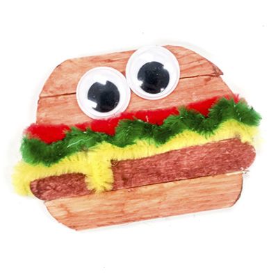 Burger Crafts For Kids, Hamburger Crafts For Kids, Hamburger Craft, Burger Craft, Preschool Transportation Crafts, 2nd Grade Crafts, Preschool Transportation, Toddlers Crafts, Wonderland Crafts