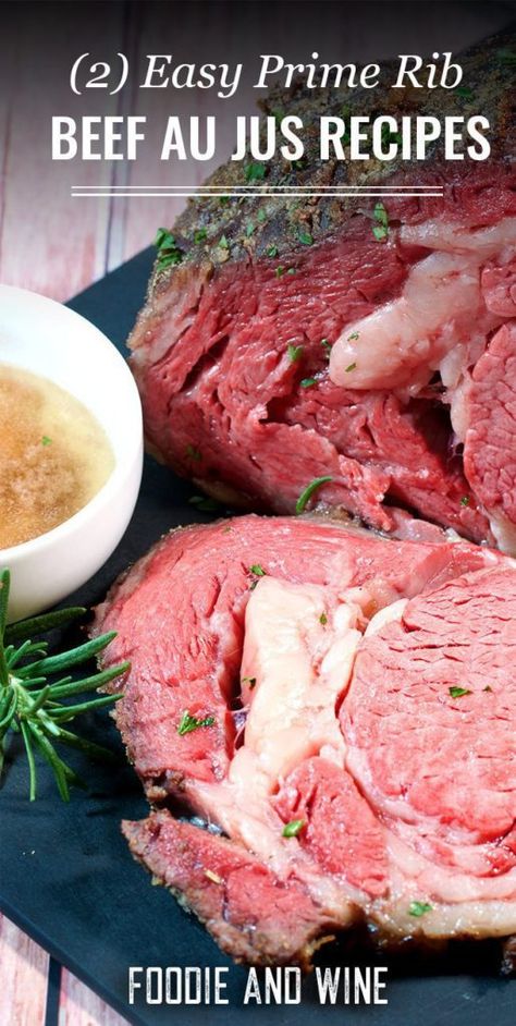 Easy Prime Rib Recipe, Prime Rib Roast Recipe Ovens, Sous Vide Prime Rib, Easy Prime Rib, Easy Au Jus Recipe, Roast Beef Au Jus, House Of Prime Rib, Prime Rib Au Jus, Jus Recipe