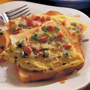 Sandwich RECIPES AND IMAGES | Western Omelet Sandwich Recipe | Taste of Home Recipes Breakfast Recipes For Two, Omelet Sandwich, Western Sandwich, Toasted Sandwich Recipes, Omelet Muffins, Omelets Recipe, Recipes For Two, How To Cook Ham, Western Food