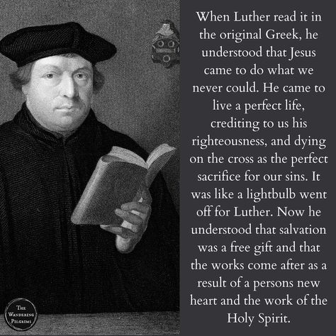 In honor of Reformation Month, here is a post about Martin Luther. #martinluther #reformationday #reformationmonth #churchhistory #protestantreformation #christianhomeschool #christianhomeschooling #christianhomeschooler #reformedhomeschool #learninghistory #historyreels #reformed #homeschoolresources #christianyoutuber #reformedtheology #solascriptura #solafide #solagratia #solideogloria #wanderingpilgrims #wanderingthroughhistory 95 Thesis Martin Luther, Reformation Sunday, Martin Luther Reformation, Martin Luther Quotes, Theology Quotes, Reformation Day, Encouragement Quotes Christian, Protestant Reformation, Reformed Theology