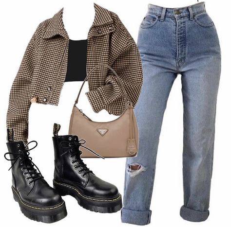 K Fashion, Wear Or Tear, Edgy Outfits, Mode Vintage, Mode Inspiration, Teen Fashion Outfits, Looks Vintage, Polyvore Outfits, Retro Outfits