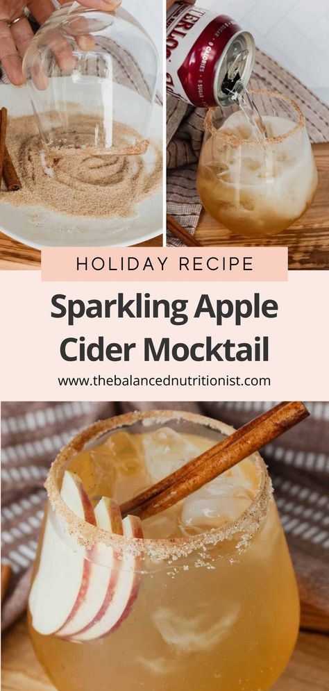 Enjoy this refreshing apple cider drink, a perfect fall treat! This apple cider recipe combines the flavors of sparkling apple cider to create a delicious apple cider mocktail. It’s the best apple cider drink for the season and a great non-alcoholic beverage option for everyone to enjoy. Apple Cider Non Alcoholic Drinks, Non Alcoholic Drinks For Brunch, Sparkling Apple Cider, Apple Cider Drink, Best Apple Cider, Cider Drinks, Apple Cider Cocktail, Apple Cider Recipe, Sparkling Cider