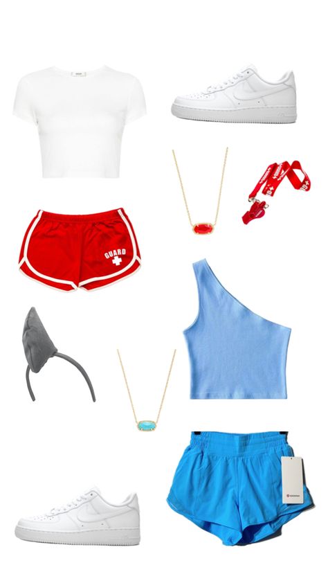 Sharks And Lifeguard Costume, Lifeguard And Shark Costume, Life Guard And Shark Halloween Costume, Shark And Lifeguard Costume, Lifeguard Halloween, Lifeguard Costume, Shark Halloween Costume, Fun Halloween Outfits, Shark Halloween