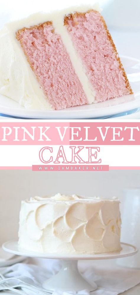 Valentine’s Day Cake Recipes, Pink Velvet Cake, Pink Velvet Cakes, Whipped Buttercream, Velvet Cake Recipes, I Am Baker, Valentine Desserts, Cake Recipes From Scratch, Sweet Cravings