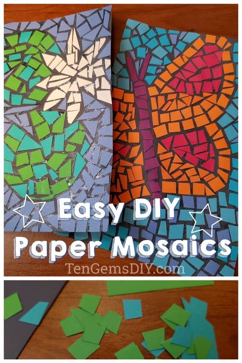 Paper Mosaics Ideas, Scrap Paper Art Projects, Paper Mosaics Ideas Art Projects, Scrap Paper Ideas, Elementary Class Art Projects, Crafts With Scrap Paper, Paper Scrap Art, Scrap Paper Art, Mosaic Craft Ideas