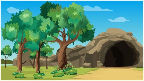 Cave in a jungle area for 2d cartoon ani... | Premium Vector #Freepik #vector #2d #jungle-illustration #cave #animation Cartoon Animation Background, Jungle Cartoon, Jungle Images, Free Cartoon Characters, Forest Cartoon, 2d Character Animation, 2d Cartoon, Best Naruto Wallpapers, Jungle Illustration