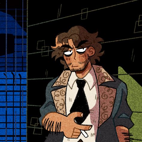 Art by Zipperqwerty on Twitter Bigby Wolf, Fables Comic, Wolf Fanart, The Wolf Among Us, Figure Sketching, Big Bad Wolf, Stuff And Thangs, Bad Wolf, Moon Knight