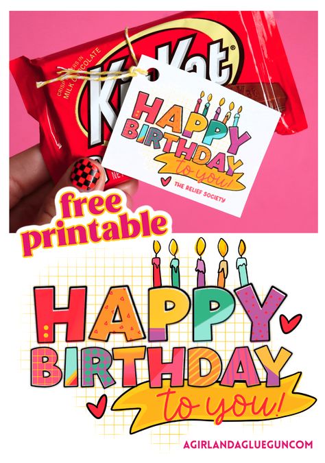 Happy Birthday Printable Who needs a great gift idea? Grab this Happy Birthday printable and make a tag, or greeting card, or turn it into party decorations! Birthday Tags Free Printable, Birthday Tags Printable, Happy Birthday Tag, Card Design Handmade, Happy Birthday Printable, Printable Holiday Card, Cute Happy Birthday, Happy Birthday Signs, School Printables