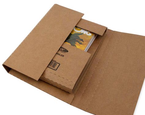 The BCW book shipper will safely get your comic books, magazines, books and other flat packages to their destination. The shipper is designed to accommodate a variety of different sizes - just fold on the dotted line you need and you have a good fit. Book Mailer Packaging, Magazine Packaging, Packing Books, Book Packaging, Comic Box, Comic Book Storage, Comic Bag, Memorabilia Display, Packaging Idea