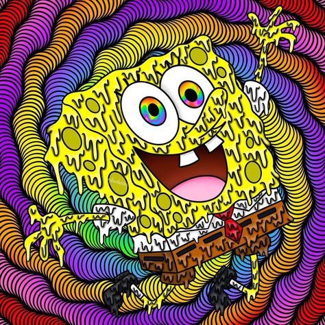 @phunkedup shared a photo on Instagram: “As was requested here is a trippy drippy Spongebob! I couldn’t decide on a look so here is two different options! . . . . . . . . . . . .…” • Mar 26, 2021 at 11:57pm UTC Trippy Drippy Art, Trippy Spongebob Art, Trippy Spongebob, Trippy Drip Painting, Trippy Scooby Doo Painting, Trippy Beach Painting, Hippy Art, Trippy Artwork, Inktober 2023