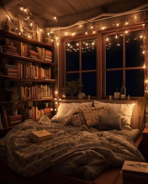 Room Filled With Books, Dark Brown Bedrooms, Reader Girl, Bedroom Ideas For Small Rooms Diy, Room Ideas Aesthetic, Brown Bedroom, Small Room Bedroom, Cozy Room, Room Aesthetic