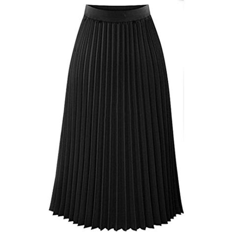 Wawer Maxi Skirt for Women Summer Girls Solid Pleated Elegant SkirtFashion Office Lady Elastic Waist A-Line Mid Skirt for Party Cocktail (XL Black) Pleated Chiffon Skirt, Mid Calf Skirt, Elastic Skirt, Party Rock, Pleated Long Skirt, Skirt Denim, Pleated Maxi Skirt, Skirt Maxi, Elegant Skirt