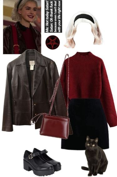 Sabrina Costume, Sabrina Spellman Outfit, Sabrina Spellman Style, Dark Academia Outfits, Academia Outfits, Downtown Outfits, Sabrina Spellman, Witch Outfit, Mode Inspo