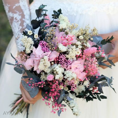 Dry Flowers Bouquet, Wedding Bouquet Pink, Natural Bouquet, Wedding Thanks, Summer Wedding Bouquets, Boho Wedding Bouquet, Dry Flowers, Preserved Flowers, Wedding Boho