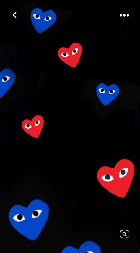 Blue Converse Heart Wallpaper, Converse Heart Wallpaper Iphone, Play Wallpaper Aesthetic, Converse Hearts Wallpaper, Bape Heart Wallpaper Purple, Heart Wallpaper Eyes, Blue Cdg Wallpaper, Cdg Blue Heart Wallpaper, Blue Love Heart Wallpaper