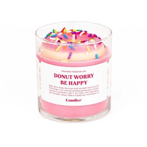 Donut Candle, Donut Candles, Donut Filling, Donut Worry Be Happy, Candle Obsession, Donut Worry, Glazed Donut, The Little Things In Life, Little Things In Life