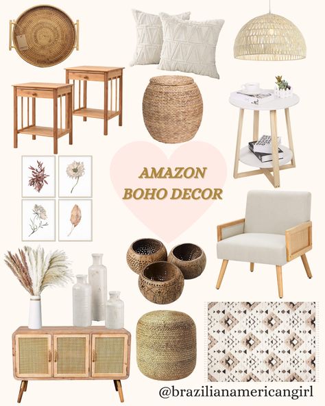 Amazon Boho Decor, Girls Boho Bedroom, Tan Living Room, Willow House, Living Room Redo, Welcome To My House, Amazon Home Decor, Social Ads, Boho Interior