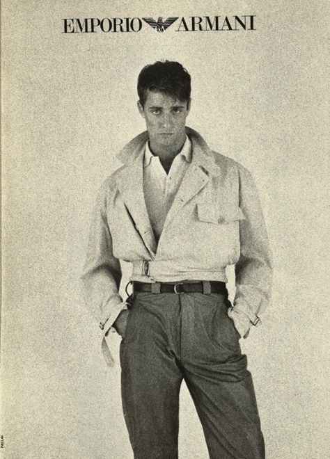 80s Fashion Men, Look 80s, Design Moda, Vintage Mens Fashion, Fashion Videos, Mode Inspo, 80s Fashion, 90s Fashion, Emporio Armani