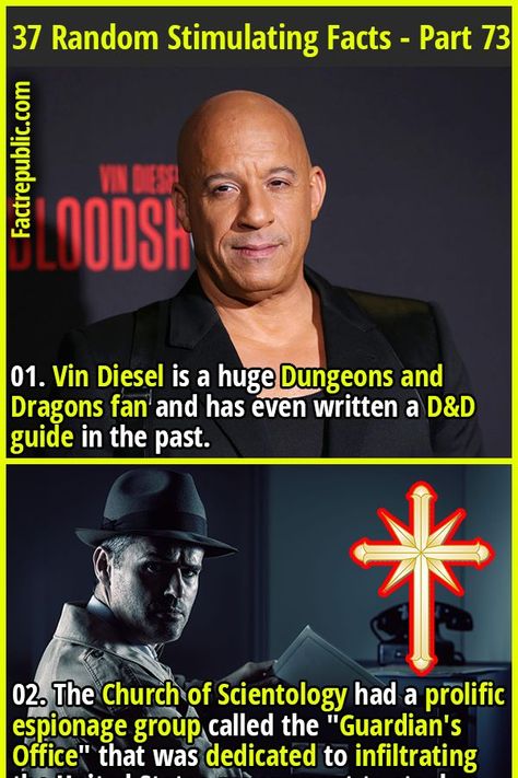 DIDYOUKNOW INTERESTING FASCINATING WTFFACT Scientology Facts, Epic Facts, Fact Republic, Scary Facts, Popular Mechanics, Vin Diesel, Big Mouth, Read Later, True Facts