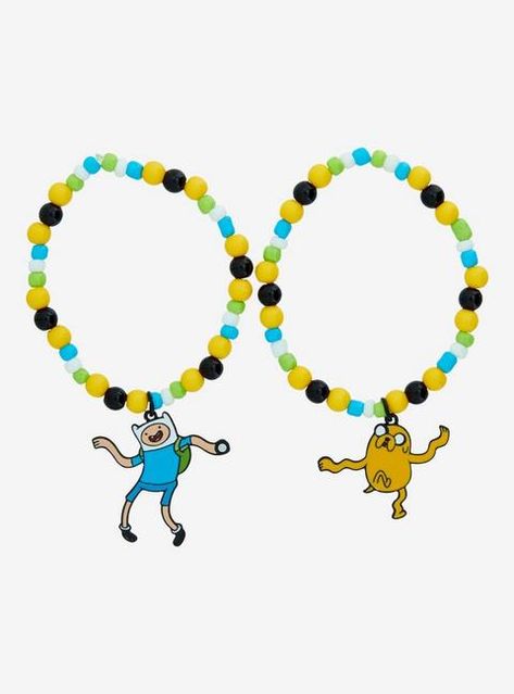 Adventure Time Finn & Jake Best Friend Bracelet Set Jewelry For Guys, Goth Costume, Best Friend Bracelet, Finn Jake, Hot Topic Jewelry, Friend Bracelet, Jewelry Goth, Costume Anime, Adventure Time Finn