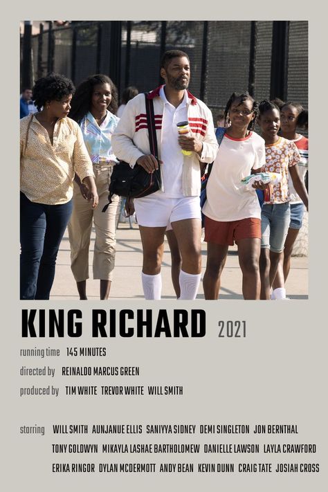 King Richard Movie, Dylan Mcdermott, Amazon Prime Shows, Tony Goldwyn, Jon Bernthal, Film Posters Vintage, King Richard, Movies And Series, Kid Movies