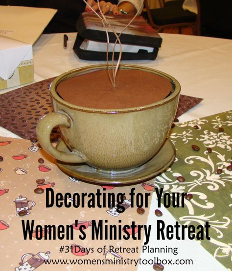 Decorations can be a fun way to play up the theme of your women’s ministry retreat. Craft Ideas For Women, Mason Jars With Flowers, Bowls Of Fruit, Womens Retreat Themes, Jars With Flowers, Retreat Themes, Womens Ministry Events, Christian Women's Ministry, Ladies Event