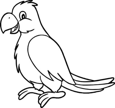 Printable Coloring Pages Parrot, from Animal Coloring Pages topics #coloring #coloringpages #printable Parrot Worksheet, Parrot Cartoon, Jungle Coloring Pages, Nursery Worksheets, Parrot Drawing, Valentines Day Coloring Page, Valentines Day Coloring, Truck Coloring Pages, Bird Coloring Pages