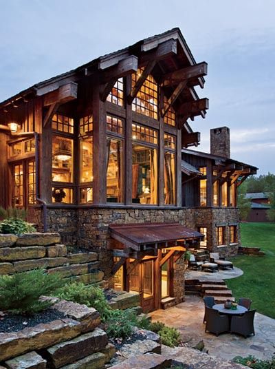 log cabin. Chalet House, Log Cabin Homes, Mountain House, House Goals, Cabin Homes, Cabins In The Woods, Log Homes, Home Fashion, 인테리어 디자인