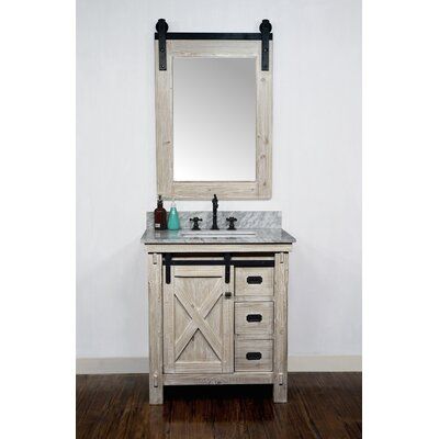 Gracie Oaks Sagefield 31" Single Bathroom Vanity Top Finish: Carrara White Basement Redo, White Wash Finish, Rustic Barn Door, Granite Tops, Single Sink Vanity, Double Sink Vanity, White Vanity Bathroom, Sink Vanity, Bathroom Sink Vanity