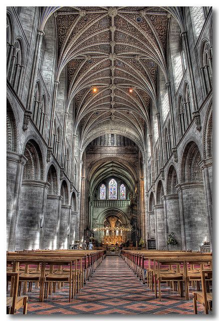 Hereford Cathedral | UK (Photo by Roger Coleman) Hereford Cathedral, Gloucester Cathedral, Religious Architecture, Uk Photos, Hereford, Gloucester, City House, British Isles, Great Britain