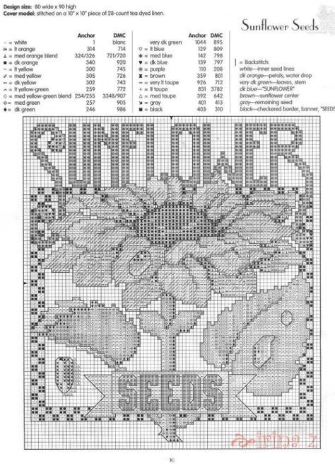 Gallery.ru / Photo # 5 - Flower seeds - Clematis Tapestry Cross Stitch Patterns, Cross Stitch Sunflower, Counted Cross Stitch Patterns Free, Fall Cross Stitch, Cross Stitch Freebies, Halloween Cross Stitch Patterns, Cross Stitch Kitchen, Holiday Cross Stitch, Nature Cross Stitch