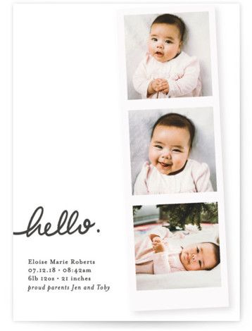 Boy Birth Announcement Card, Unique Birth Announcement, Birth Announcement Cards, Kids Stamps, Birth Announcement Photos, Birth Announcement Boy, Birth Cards, Birth Announcement Girl, Birth Announcement Card